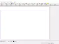 Interfaz de Scribus, un programa de maquetación similar a InDesign gratis, mostrando reglas y un área de trabajo con guías.