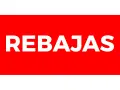 Carteles de rebajas para imprimir gratis. Texto blanco sobre fondo rojo brillante. ¡Aprovecha las ofertas!