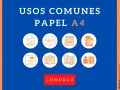 Usos comunes del papel A4: gráficos, presentaciones, libros, documentos, manuales y más. ¡Compra ahora!