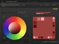 Paleta de colores cálidos en tonos rojos y rosados, generada por Paletton.com.