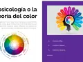 Diagrama de la rueda de colores que muestra la división entre tonos fríos y cálidos, con flechas que indican emociones asociadas a cada color.
