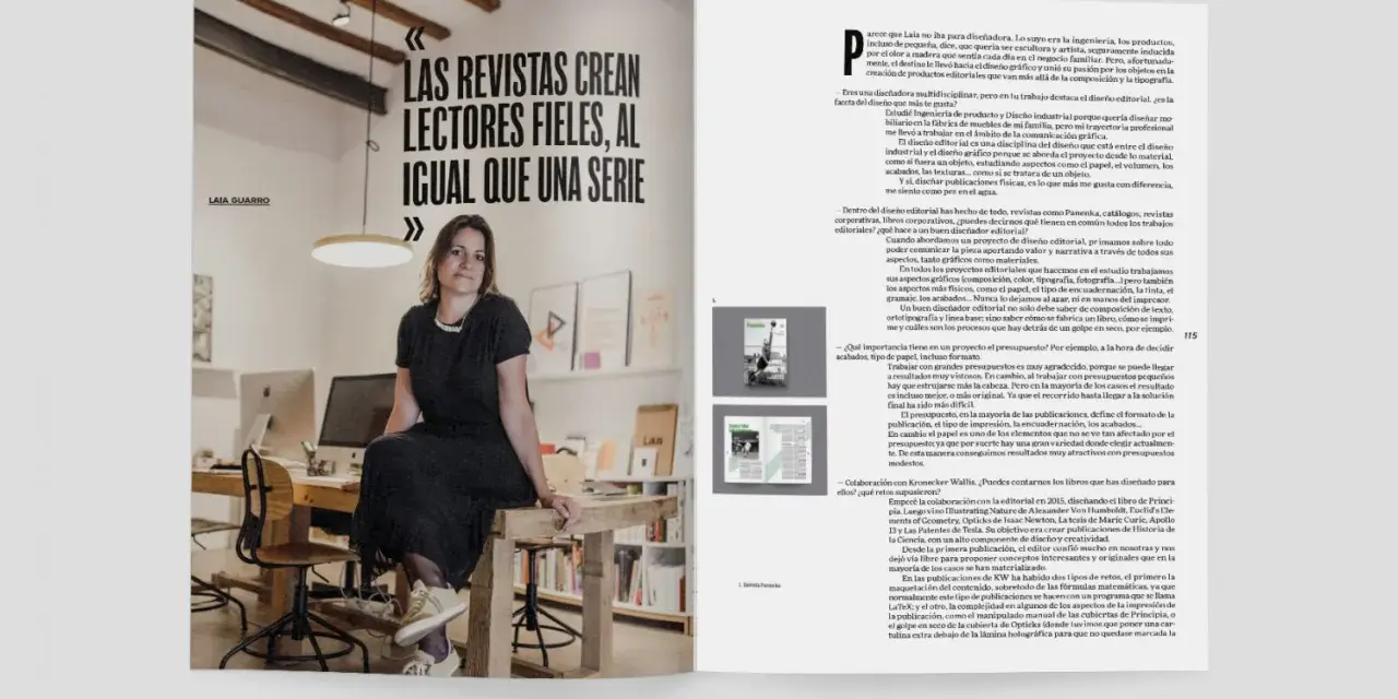 Laia Guarro, diseñadora, habla sobre la importancia del diseño editorial y cómo las revistas crean lectores fieles, al igual que una serie.