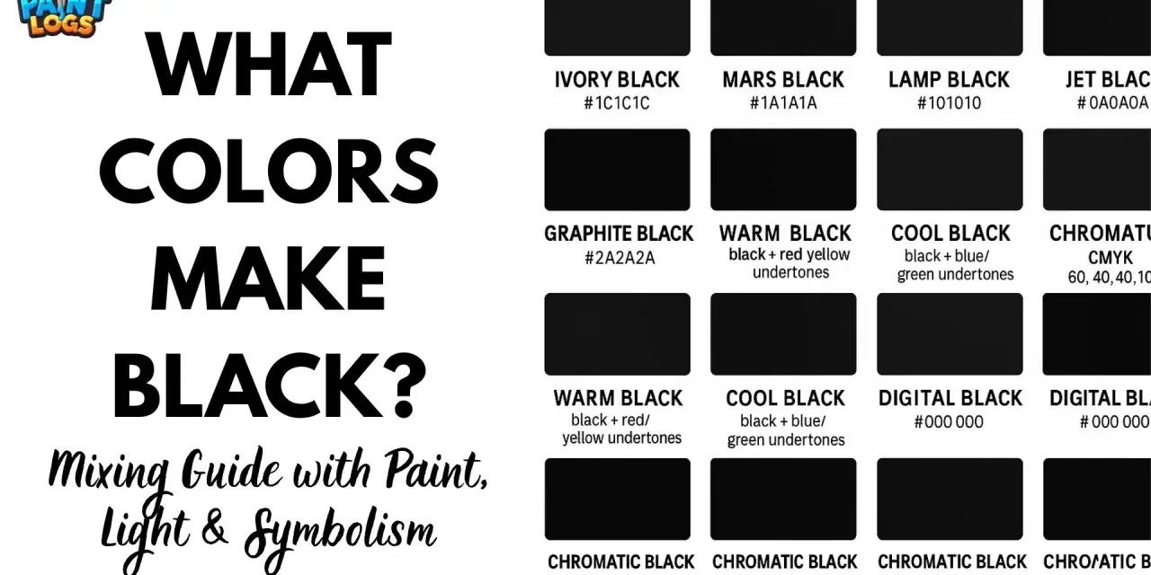 Guía de cómo se hace el color negro con diferentes tipos de negro: marfil, grafito, cálido, frío y digital.
