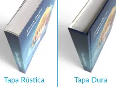 Comparativa de tapa rústica y tapa dura, ideal para saber donde imprimir un libro.