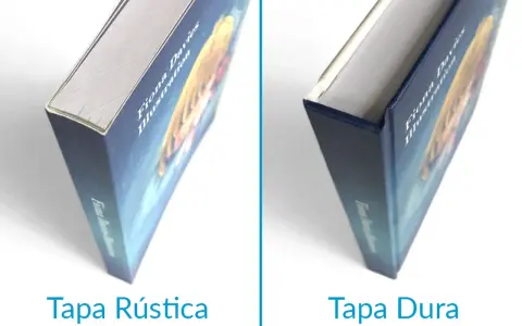 Comparativa de tapa rústica y tapa dura, ideal para saber donde imprimir un libro.