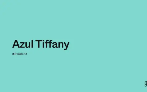 El color azul tiffany, un tono vibrante y refrescante, se muestra en pantalla con su código hexadecimal #81D8D0.