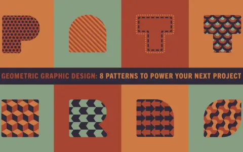 Ocho diseños geométricos, cada uno un patrón único. Explora que es un patrón para inspirar tu próximo proyecto.
