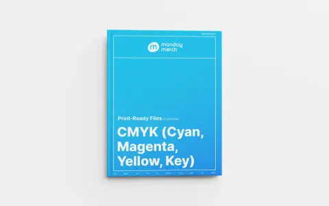 Libro sobre archivos CMYK (Cyan, Magenta, Yellow, Key) con portada de color cian vibrante.