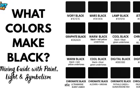 Guía de cómo se hace el color negro con diferentes tipos de negro: marfil, grafito, cálido, frío y digital.