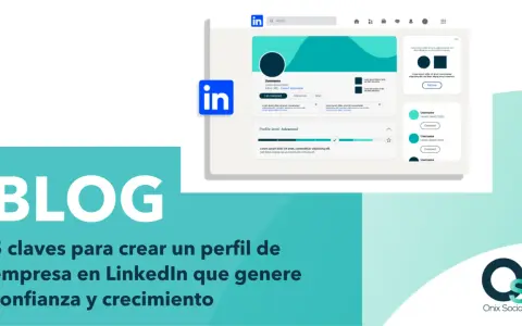 Un perfil de empresa en LinkedIn con consejos para generar confianza y crecimiento.