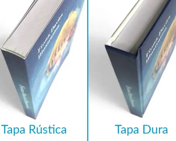 Comparativa de tapa rústica y tapa dura, ideal para saber donde imprimir un libro.
