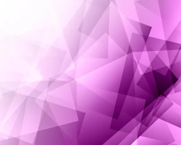 Formas geométricas superpuestas en un degradado de color purpura, creando un efecto de profundidad y movimiento.