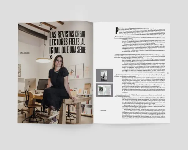 Laia Guarro, diseñadora, habla sobre la importancia del diseño editorial y cómo las revistas crean lectores fieles, al igual que una serie.