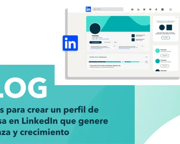 Un perfil de empresa en LinkedIn con consejos para generar confianza y crecimiento.