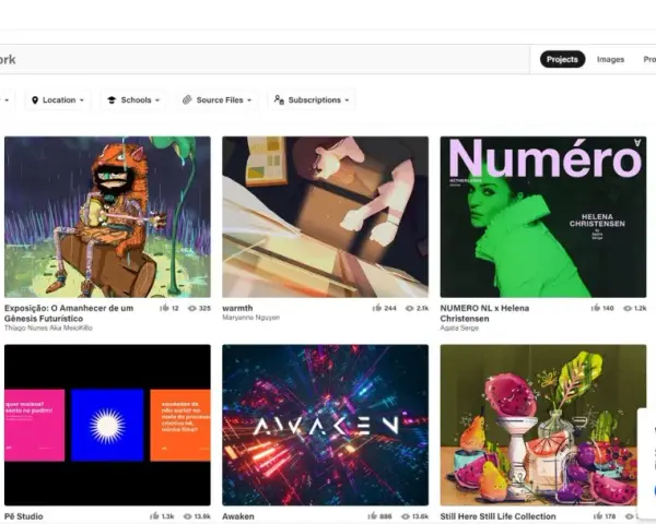Explora Behance que es: un mundo de creatividad con GIFs brillantes, arte futurista, moda impactante y más.