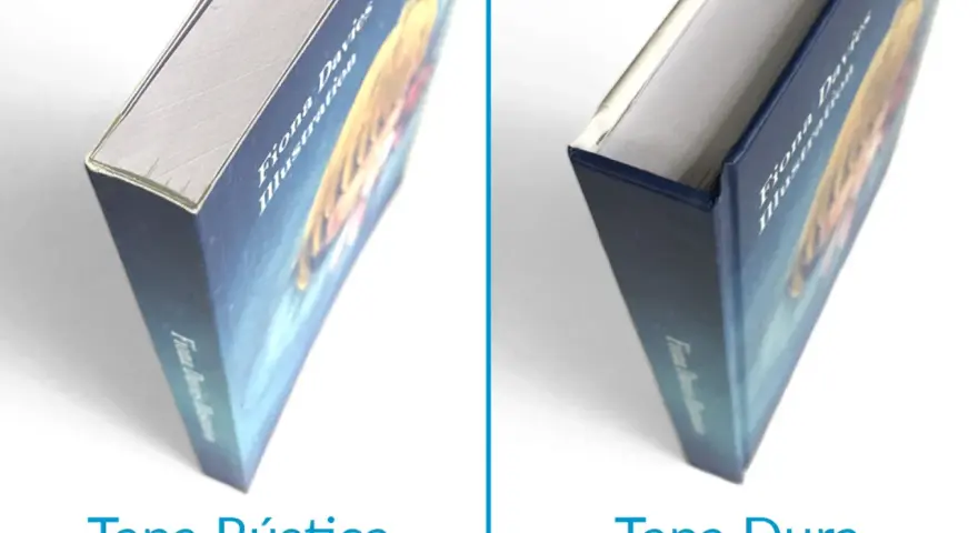 Comparativa de tapa rústica y tapa dura, ideal para saber donde imprimir un libro.