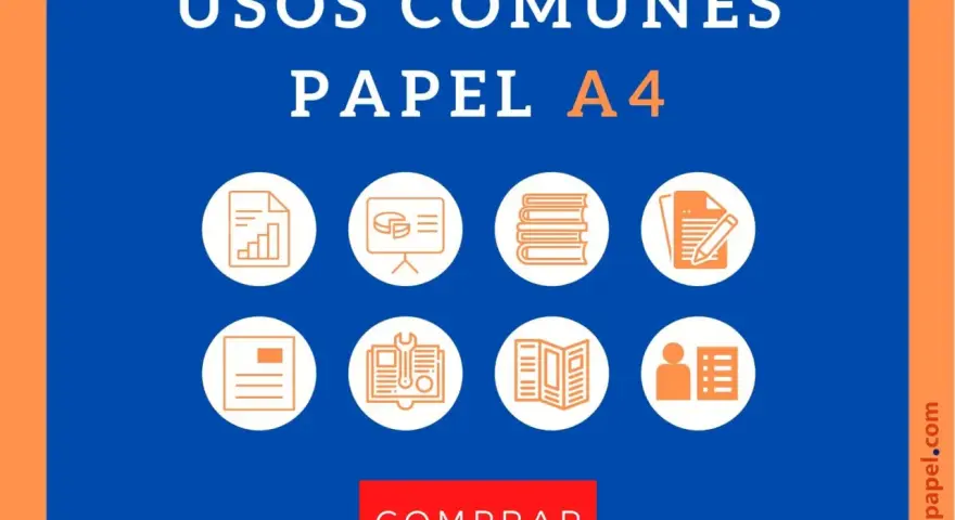 Usos comunes del papel A4: gráficos, presentaciones, libros, documentos, manuales y más. ¡Compra ahora!