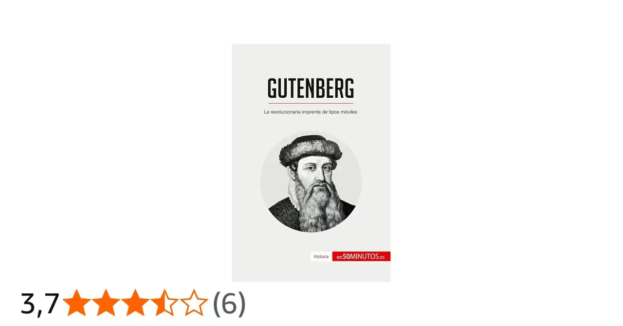 Retrato de Gutenberg, inventor de la revolucionaria imprenta de tipos m&oacute;viles.